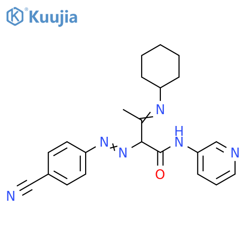 Butanamide, 2-[(4-cyanophenyl)azo]-3-(cyclohexylimino)-N-3-pyridinyl- structure
