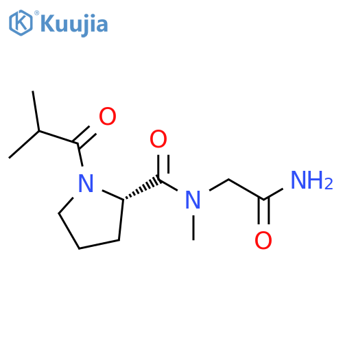Glycinamide, 1-(2-methyl-1-oxopropyl)-L-prolyl-N-methyl- structure