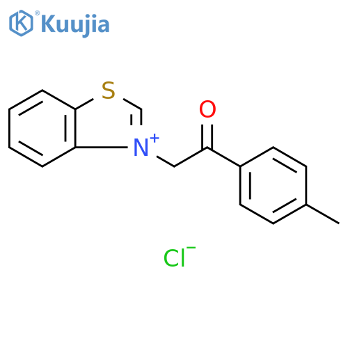 Benzothiazolium, 3-[2-(4-methylphenyl)-2-oxoethyl]-, chloride structure