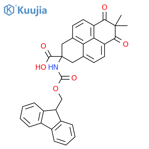 2-Pyrenecarboxylic acid,2-[[(9H-fluoren-9-ylmethoxy)carbonyl]amino]-1,2,3,6,7,8-hexahydro-7,7-dimethyl-6,8-dioxo- structure