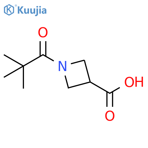 1-(2,2-dimethylpropanoyl)azetidine-3-carboxylic acid structure