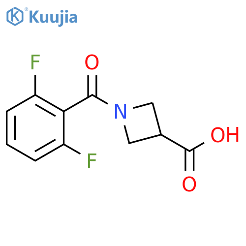 1-(2,6-difluorobenzoyl)azetidine-3-carboxylic acid structure