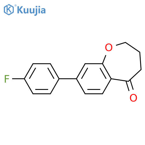 8-(4-fluorophenyl)-2,3,4,5-tetrahydro-1-benzoxepin-5-one structure