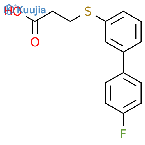 Propanoic acid, 3-[(4'-fluoro[1,1'-biphenyl]-3-yl)thio]- structure