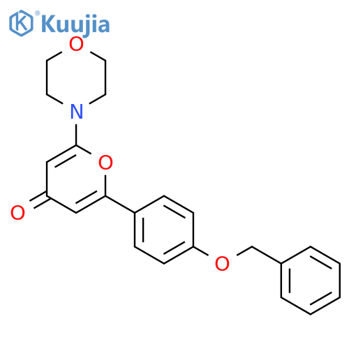 4H-PYRAN-4-ONE, 2-(4-MORPHOLINYL)-6-[4-(PHENYLMETHOXY)PHENYL]- structure