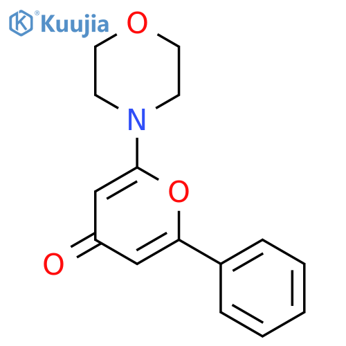 4H-Pyran-4-one, 2-(4-morpholinyl)-6-phenyl- structure
