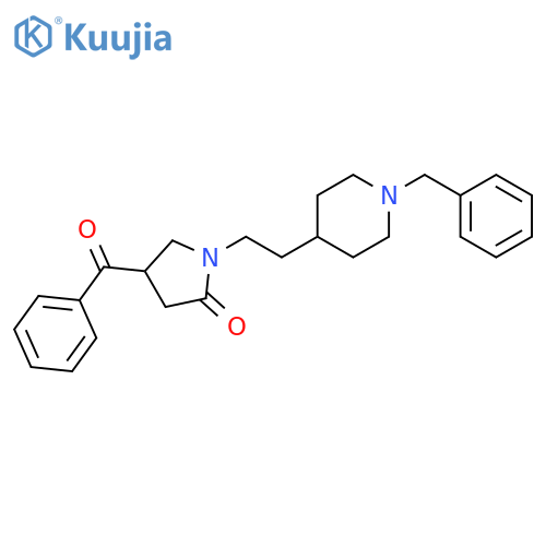 2-Pyrrolidinone, 4-benzoyl-1-[2-[1-(phenylmethyl)-4-piperidinyl]ethyl]- structure