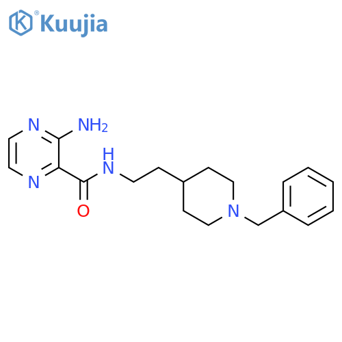 2-Pyrazinecarboxamide, 3-amino-N-[2-[1-(phenylmethyl)-4-piperidinyl]ethyl]- structure