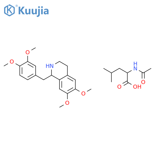 R-Tetrahydropapaverine N-acetyl-L-leucinate structure