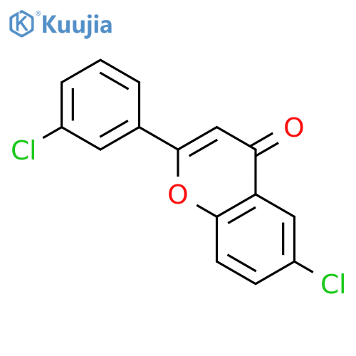 4H-1-Benzopyran-4-one, 6-chloro-2-(3-chlorophenyl)- structure