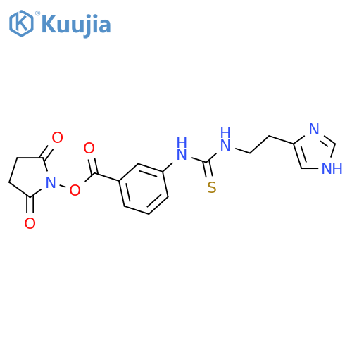 Thiourea,N-[3-[[(2,5-dioxo-1-pyrrolidinyl)oxy]carbonyl]phenyl]-N'-[2-(1H-imidazol-4-yl)ethyl]- structure