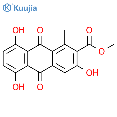2-Anthracenecarboxylic acid, 9,10-dihydro-3,5,8-trihydroxy-1-methyl-9,10-dioxo-, methyl ester structure