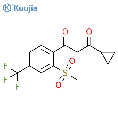 1-Cyclopropyl-3-2-(methylsulfonyl)-4-(trifluoromethyl)phenyl-1,3-propanedione structure