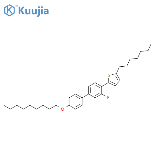 THIOPHENE, 2-[3-FLUORO-4'-(NONYLOXY)[1,1'-BIPHENYL]-4-YL]-5-HEPTYL- structure