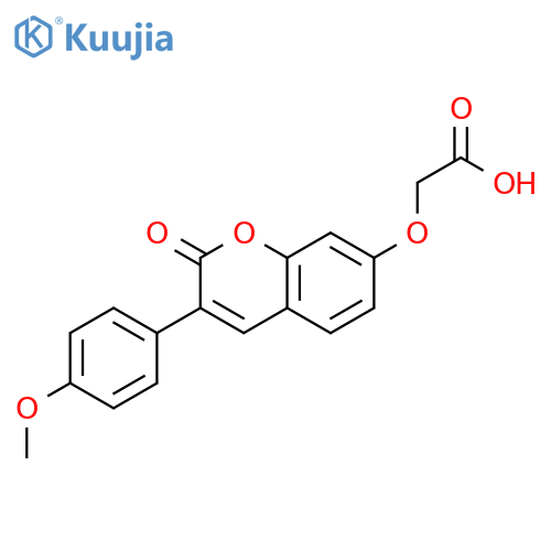 2-{3-(4-methoxyphenyl)-2-oxo-2H-chromen-7-yloxy}acetic acid structure