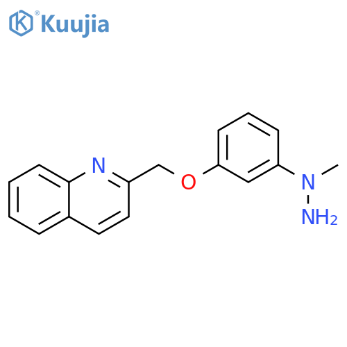Quinoline, 2-[[3-(1-methylhydrazino)phenoxy]methyl]- structure
