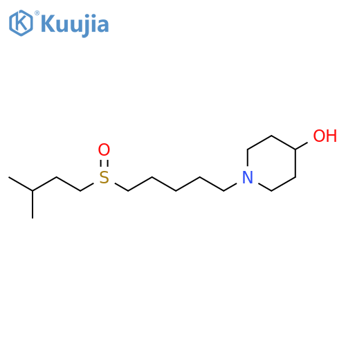 4-Piperidinol, 1-[5-[(3-methylbutyl)sulfinyl]pentyl]- structure