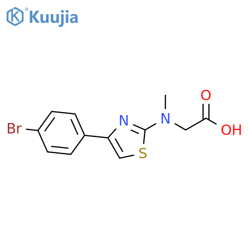 Glycine, N-[4-(4-bromophenyl)-2-thiazolyl]-N-methyl- structure