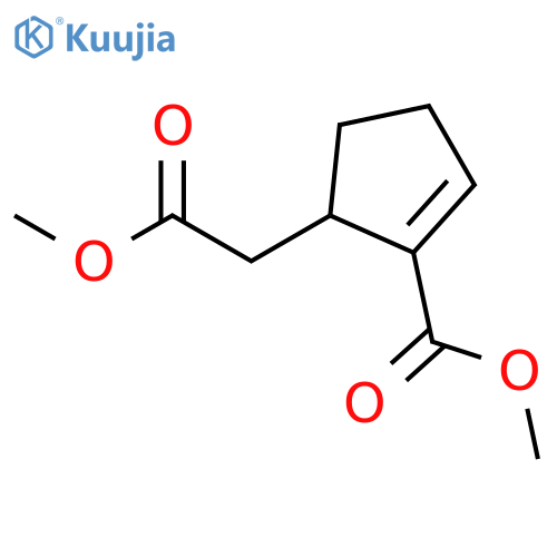 2-Cyclopentene-1-acetic acid, 2-(methoxycarbonyl)-, methyl ester, (±)- structure