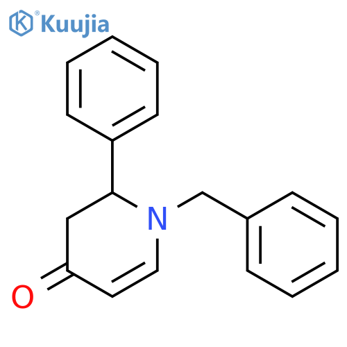 4(1H)-Pyridinone, 2,3-dihydro-2-phenyl-1-(phenylmethyl)-, (2R)- structure
