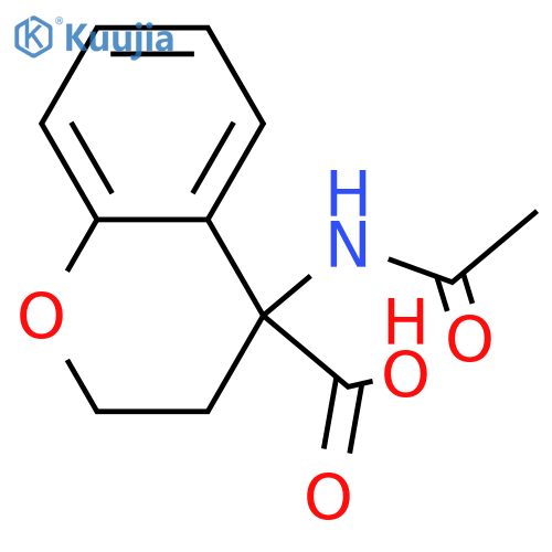 4-acetamido-3,4-dihydro-2H-1-benzopyran-4-carboxylic acid structure