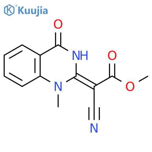 Acetic acid, cyano(3,4-dihydro-1-methyl-4-oxo-2(1H)-quinazolinylidene)-, methyl ester, (E)- (9CI) structure