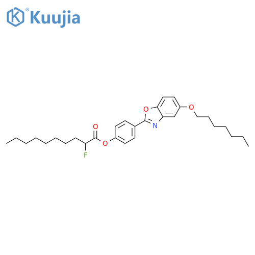 Decanoic acid, 2-fluoro-, 4-[5-(heptyloxy)-2-benzoxazolyl]phenyl ester structure