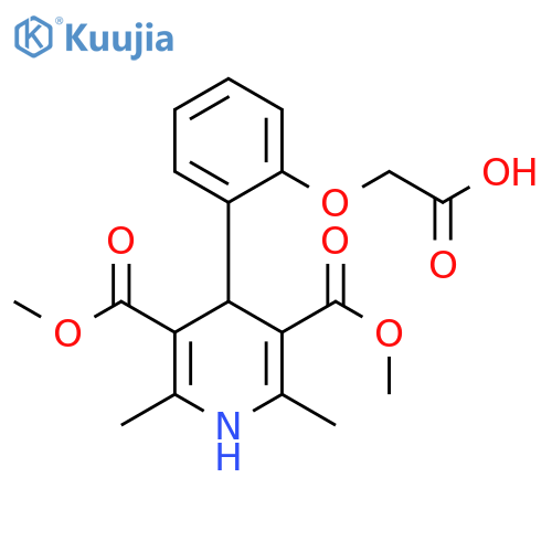 3,5-Pyridinedicarboxylic acid, 4-[2-(carboxymethoxy)phenyl]-1,4-dihydro-2,6-dimethyl-, 3,5-dimethyl ester structure