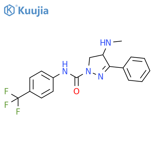 1H-Pyrazole-1-carboxamide,4,5-dihydro-4-(methylamino)-3-phenyl-N-[4-(trifluoromethyl)phenyl]- structure