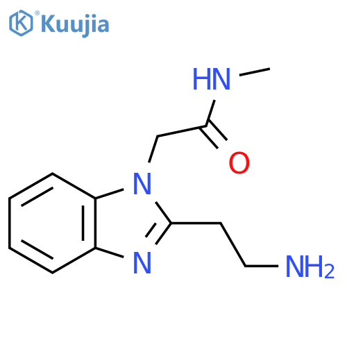 2-2-(2-aminoethyl)-1H-1,3-benzodiazol-1-yl-N-methylacetamide structure
