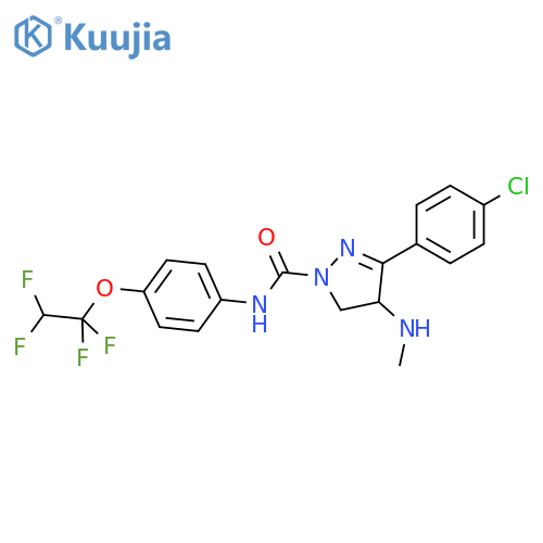 1H-Pyrazole-1-carboxamide,3-(4-chlorophenyl)-4,5-dihydro-4-(methylamino)-N-[4-(1,1,2,2-tetrafluoroethoxy)phenyl]- structure