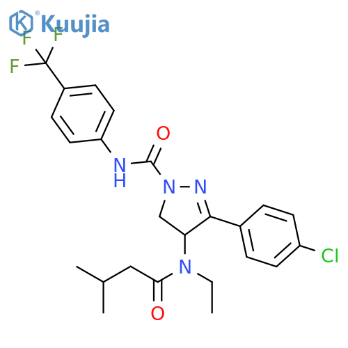 1H-Pyrazole-1-carboxamide,3-(4-chlorophenyl)-4-[ethyl(3-methyl-1-oxobutyl)amino]-4,5-dihydro-N-[4-(trifluoromethyl)phenyl]- structure