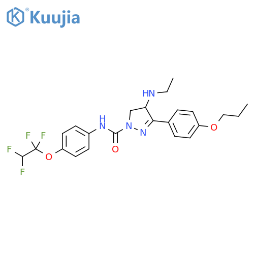 1H-Pyrazole-1-carboxamide,4-(ethylamino)-4,5-dihydro-3-(4-propoxyphenyl)-N-[4-(1,1,2,2-tetrafluoroethoxy)phenyl]- structure