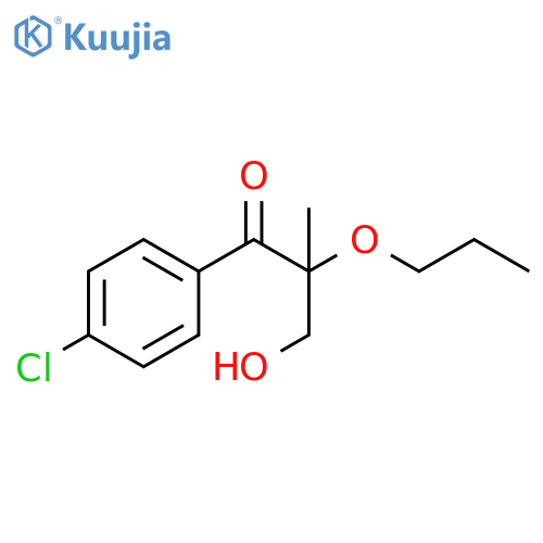 1-Propanone, 1-(4-chlorophenyl)-3-hydroxy-2-methyl-2-propoxy- structure