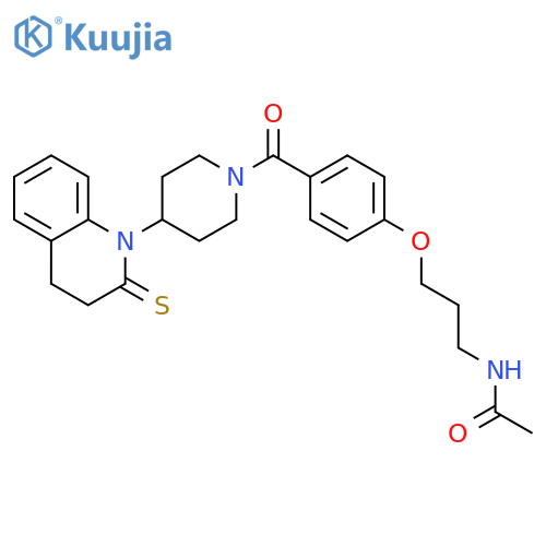 Acetamide,N-[3-[4-[[4-(3,4-dihydro-2-thioxo-1(2H)-quinolinyl)-1-piperidinyl]carbonyl]phenoxy]propyl]- structure