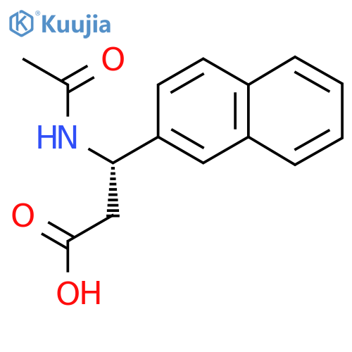(3S)-3-acetamido-3-(naphthalen-2-yl)propanoic acid structure