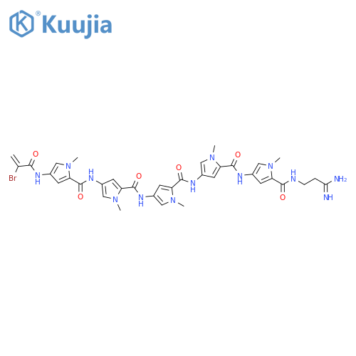 1H-Pyrrole-2-carboxamide, N-[5-[[[5-[[(3-amino-3-iminopropyl)amino]carbonyl]-1-methyl-1H-pyrrol-3-yl]amino]carbonyl]-1-methyl-1H-pyrrol-3-yl]-4-[[[4-[[[4-[(2-bromo-1-oxo-2-propen-1-yl)amino]-1-methyl-1H-pyrrol-2-yl]carbonyl]amino]-1-methyl-1H-pyrrol-2-yl]carbonyl]amino]-1-methyl- structure