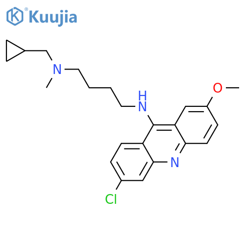 N1-(6-chloro-2-methoxyacridin-9-yl)-N4-(cyclopropylmethyl)-N4-methylbutane-1,4-diamine structure