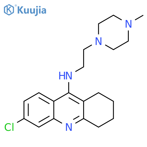 6-chloro-1,2,3,4-tetrahydro-N-[2-(4-methyl-1-piperazinyl)ethyl]-9-acridinamine structure