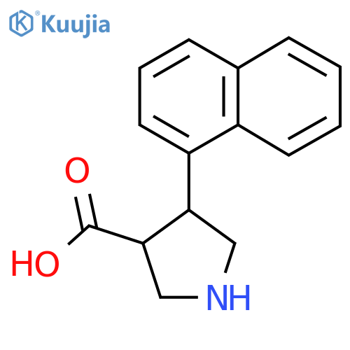 4-(naphthalen-1-yl)pyrrolidine-3-carboxylic acid structure