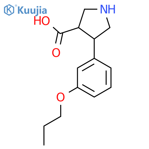 4-(3-propoxyphenyl)pyrrolidine-3-carboxylic acid structure