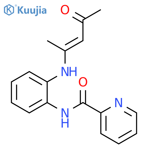 2-Pyridinecarboxamide, N-[2-[(1-methyl-3-oxo-1-butenyl)amino]phenyl]- structure