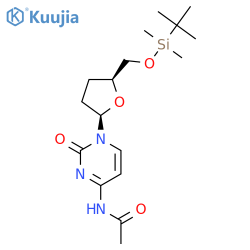 Cytidine, N-acetyl-2',3'-dideoxy-5'-O-[(1,1-dimethylethyl)dimethylsilyl]- structure