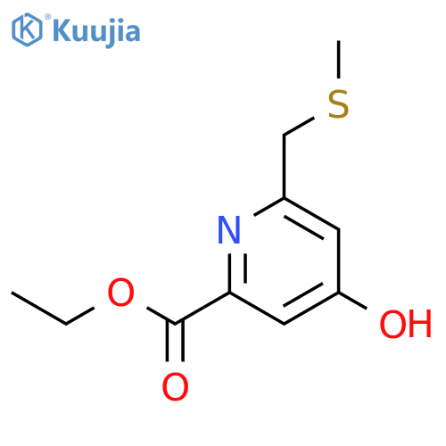 2-Pyridinecarboxylic acid, 4-hydroxy-6-[(methylthio)methyl]-, ethyl ester structure