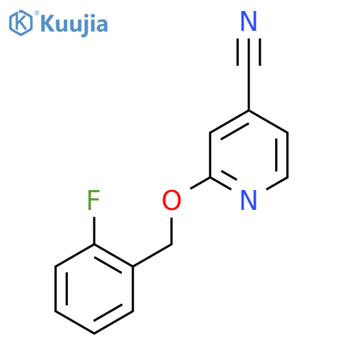 2-[(2-Fluorophenyl)methoxy]pyridine-4-carbonitrile structure