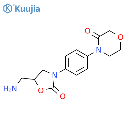 4-4-(5R)-5-(Aminomethyl)-2-oxo-3-oxazolidinylphenyl-3-morpholinone structure