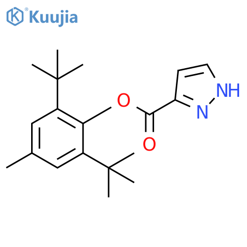 1H-Pyrazole-3-carboxylic acid, 2,6-bis(1,1-dimethylethyl)-4-methylphenyl ester structure