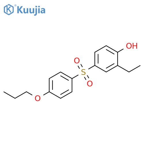 Phenol, 2-ethyl-4-[(4-propoxyphenyl)sulfonyl]- structure
