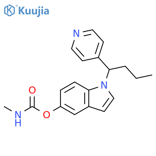 1H-Indol-5-ol, 1-[1-(4-pyridinyl)butyl]-, 5-(N-methylcarbamate) structure