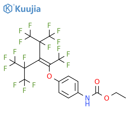 Carbamic acid, [4-[[3,4,4,4-tetrafluoro-2-[1,2,2,2-tetrafluoro-1-(trifluoromethyl)ethyl]-1,3-bis(trifluoromethyl)-1-butenyl]oxy]phenyl]-, ethyl ester (9CI) structure